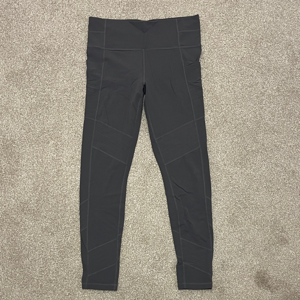Athleta Charcoal Moto Leggings